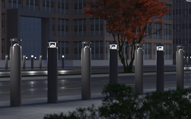 Bullard Bollards. BB-HRCL-GLC-K12. Hercules ILLUMINATED Security & Safety Bollards.