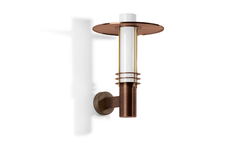 Bega US. 31 087. Cast bronze and copper wall luminaire Unshielded.