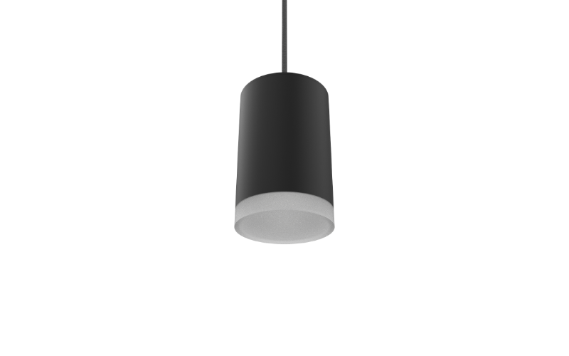 Blackjack Lighting. CRM. CORDS MINI DRUM PENDANT 4'' diameter / Frosted Acrylic Diffuser.