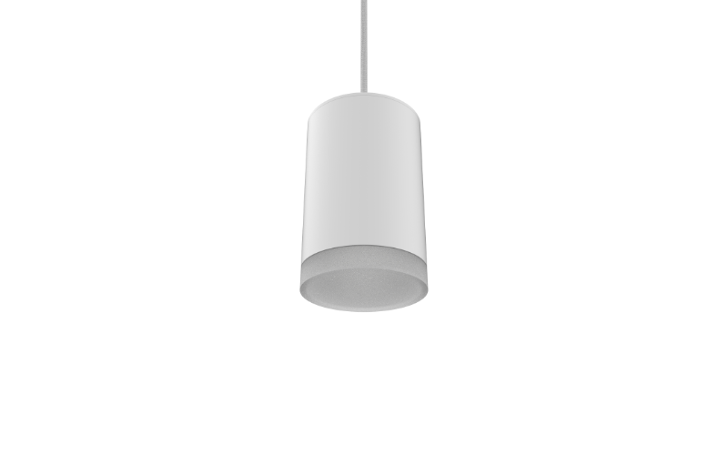 Blackjack Lighting. CRM. CORDS MINI DRUM PENDANT 4'' diameter / Frosted Acrylic Diffuser.