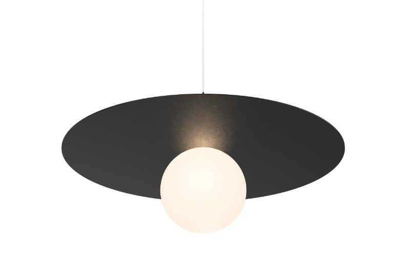 Blackjack Lighting. SP-GRL. BRIM GLOBE PENDANT White Glass Diffuser.