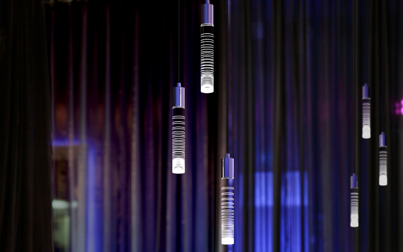 SPLGD. 1'' Gradient Light Guide Small Pendant. by Blackjack Lighting