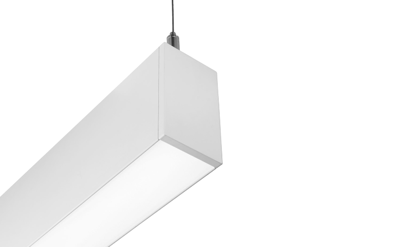Bartco Lighting. HCB12. SWELL 2” wide direct/indirect LED luminaire, Illuminated by BIOS.