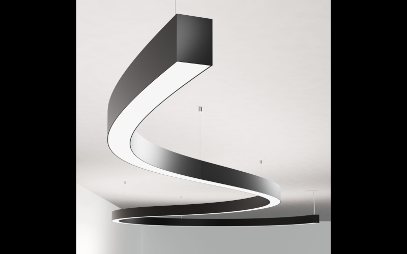 ZNLT-ARC1-PM. ZENLITE Pendant Mount Curved LED Lighting