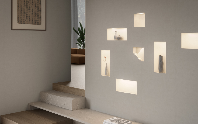 BYIBA Light. BY-2524A-NN-PL. MICROCOSMI SQUARE  (wall recessed).