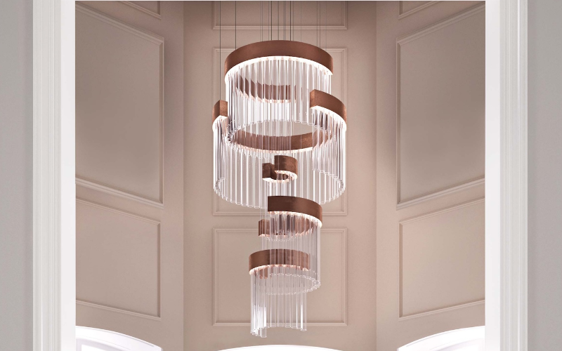 Cerchio Lighting. 055-016. ICE SMOOTH GLASS.