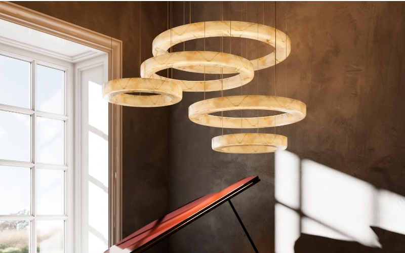 Cerchio Lighting. UA-20-8920. HALO CHANDELIER.