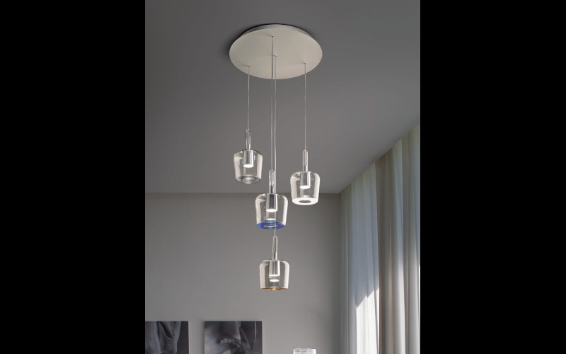 Cerchio Lighting. CH-JOL-GL. Jolie (SINGLE FIXTURE) BEAM DOWN.