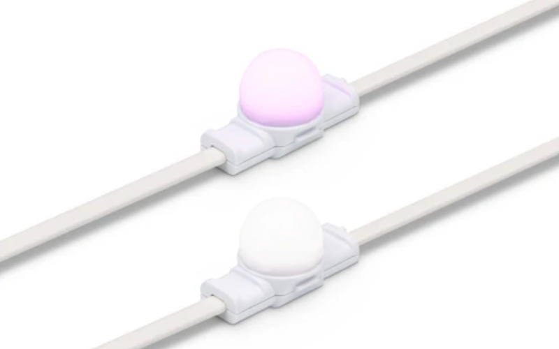 Color Kinetics. Flex Compact Pro Exterior flexible strands of high-intensity nodes with intelligent RGBiW light.