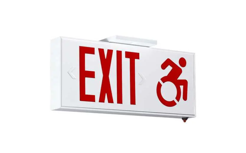 CS. EXIT WITH DYNAMIC ACCESSIBILITY SIGN. by Compass, Hubbell Lighting