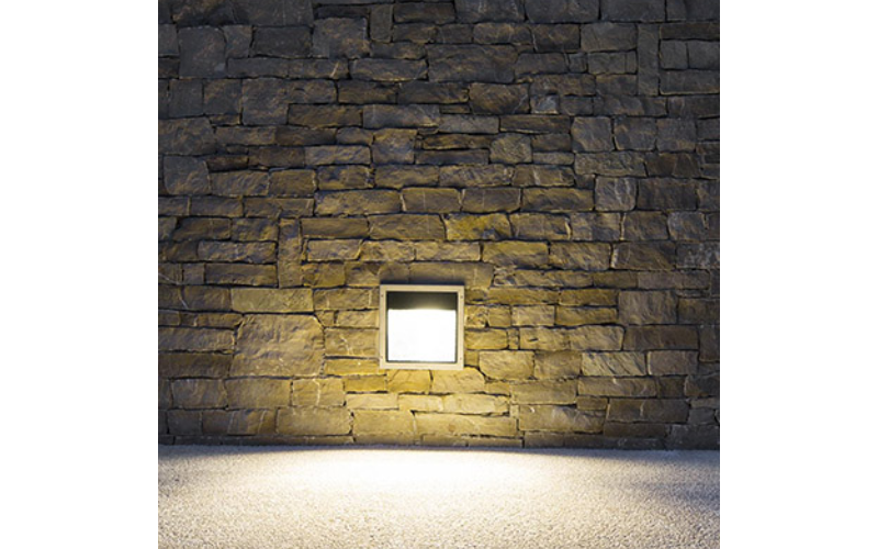 Designplan. Antha Recessed LED Wall, Stainless Steel IP65.