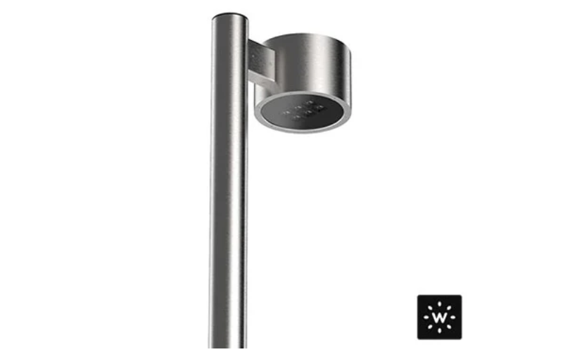 Designplan. Moon N-270 Pole Mounted Street Furniture, Ø10.6'' Head, Multiple Pole Heights, IP66.