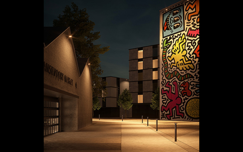 Designplan. Oliver 2.3 RGBW LED Floodlight, Ø9.1'' x 13.3'', 55W, 5761 lm, IP66.