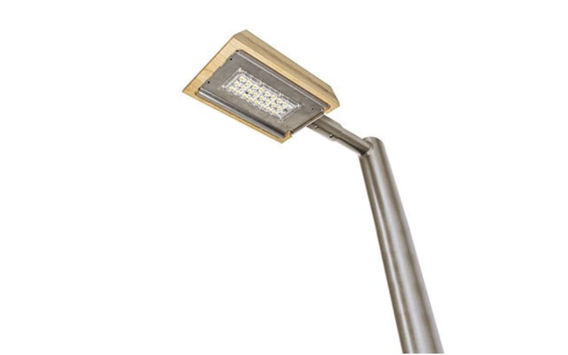 Designplan. Acorn Post Mounted LED Floodlight, 2 head sizes, 13.1'' to 39.4'' poles, 9W / 27W / 55W, 5450 lm, IP66.