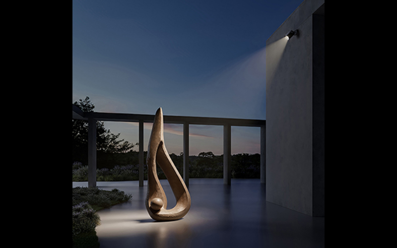 Designplan. Spot 5.4 LED Compact Floodlight, Ø5.9'', 52W, 5025 lm, Integral, IP66.