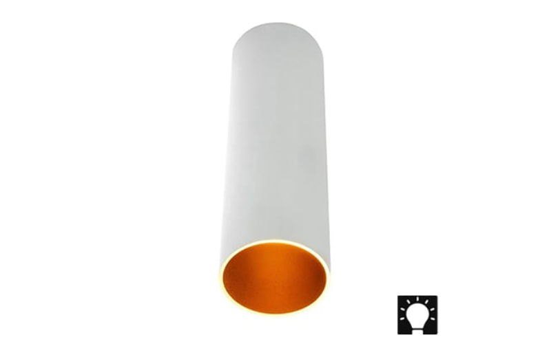 Designplan. Bicchiere Tondo Ceiling, 10W Max (Bulb by Others), Ø2.4'' x 3 lengths, IP20.