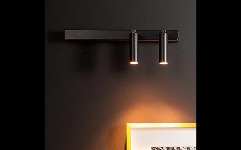 Designplan. Cilindro 2X Su Barra LED Wall Mount, 3W per beam, Ø1.2'' x 3.9'' head, 375 lm, IP20.