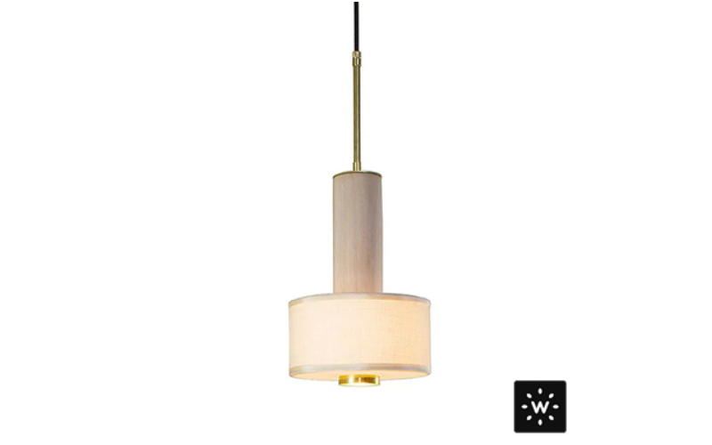 Designplan. Tessuto Wood LED Pendant, 5W, Ø2.4'' Head / Ø7.9'' Shade / Up to 6.6' Wire, 660 lm, IP20.