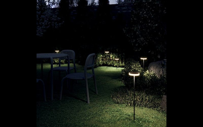 Designplan. Lila LED Bollard, Ø5.1'' x 16.9'' or 28.7
