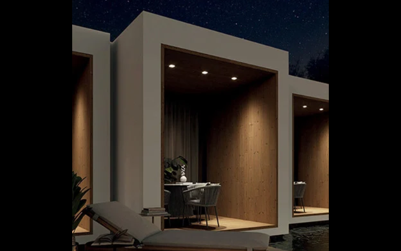 Designplan. Talon Recessed LED Downlight, 3.9” Sq., 10.7W / 800 lm, 5.8W / 506 lm, IP65.