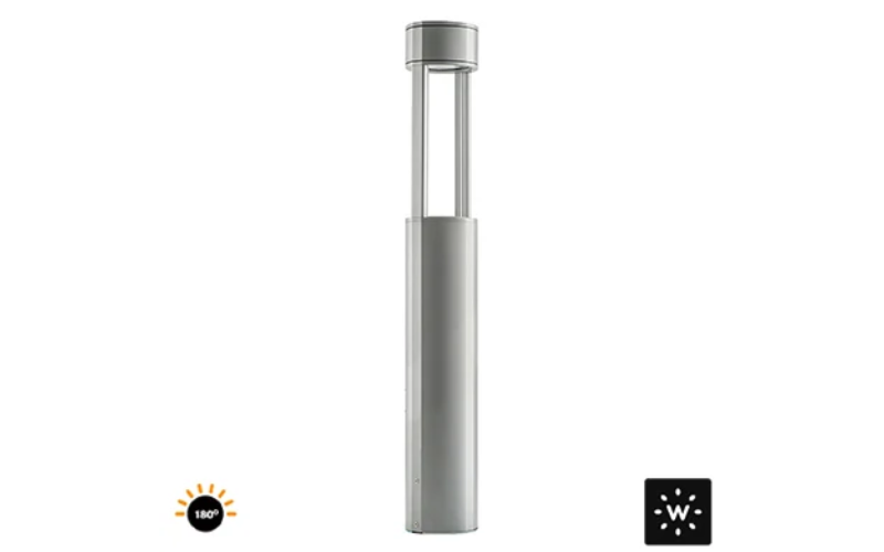 Designplan. Mok Bollard 1000, 180° Emission, Ø6.6'' x 41.9'', 11W, 449 lm, IP65, IP68.