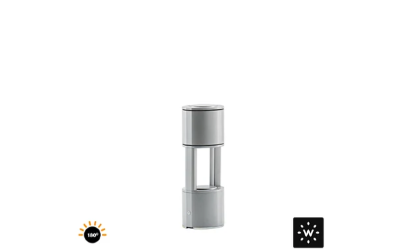 Designplan. Mok Mini Bollard 280, 180° Emission, Ø4.3'' x 11.0'', 3W, 175 lm, IP65, IP68.