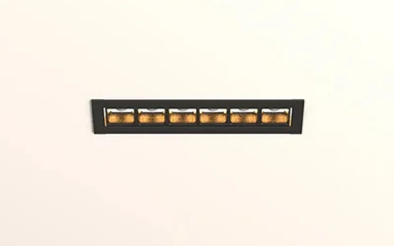 Designplan. Micro Pixl 6 Recessed Linear LED Downlight, 5.4'' x 2.4'', 6.2W, 827 lm, IP20.