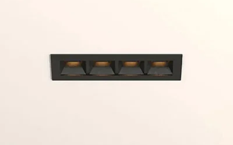 Designplan. Pixl 4 Recessed Linear LED Downlight, 7.1'' x 2.4'', 8W, 1057 lm, IP20.