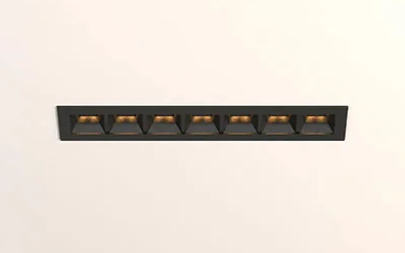 Designplan. Pixl 7 Recessed Linear LED Downlight, 11.8'' x 2.4'', 14W, 1885 lm, IP20.