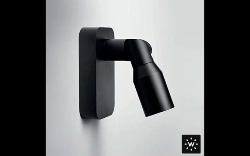 Designplan. Muse Turn Box Spot 03 LED Wall Mount, Ø2.0'' x 4.1'' Head, 5.8W, 234 lm, IP65.