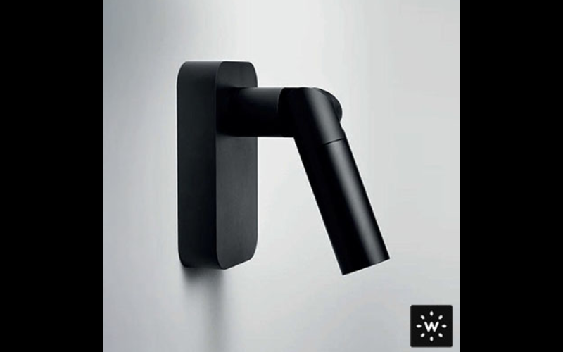 Designplan. Muse Turn Box Spot 02 LED Wall Mount, Ø1.4'' x 4.7'' Head, 2W, 234 lm, IP65.