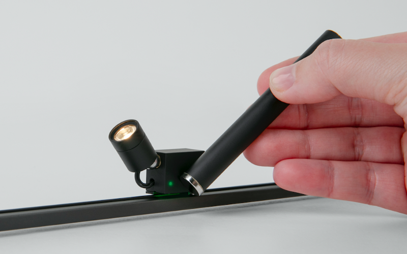 Designplan. C1-nano-HC Adj. LED Spotlight for Magnetic Track, Ø0.7'', 1W / 2W, 60-110 lm, IP20.