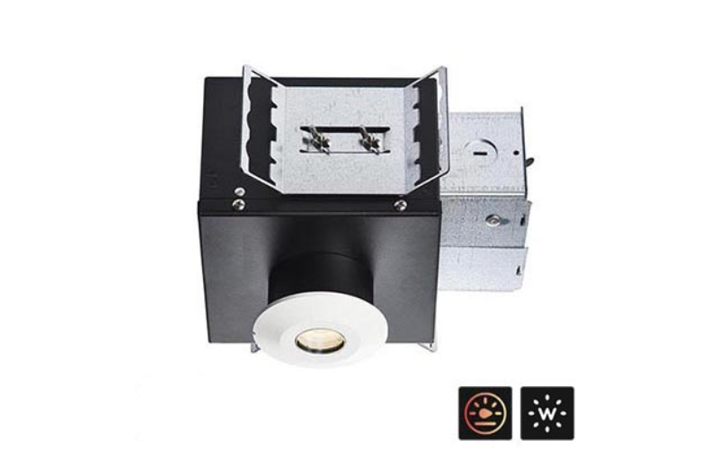 Designplan. CDV Vandal Resistant Downlight, IP65 Wet Label, 9W Static White / 6W DimWarm, B.A.B.A.