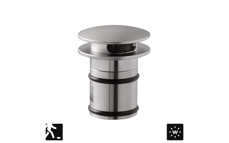 Designplan. Bright 1.D LED In-Grade Uplight, Ø1.5'' x 2.5'', 2.5W / 3.5W, 29-62 lm, IP65, IP68.