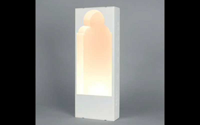 Designplan. 102-28. Moor 8 7.5'' x 17.1'' Large Recessed Wall, Calcyt, IP20 LED
