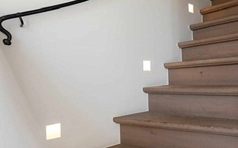 Designplan. Mini Square 2.8'' x 2.8'' IP20 Recessed LED Wall Mount.