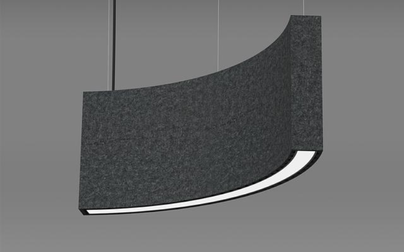 Edison Lighting Group. Sonic CURVE+ FR/FV. Acoustic Curve Luminaire.