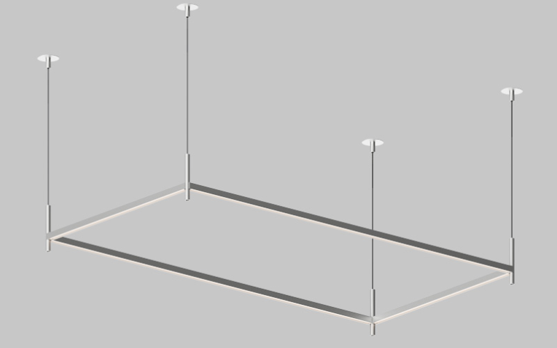 Eureka Lighting. 74510SDI-RECTANGLE. SEGMENT-RECTANGLE Ceiling Suspended.