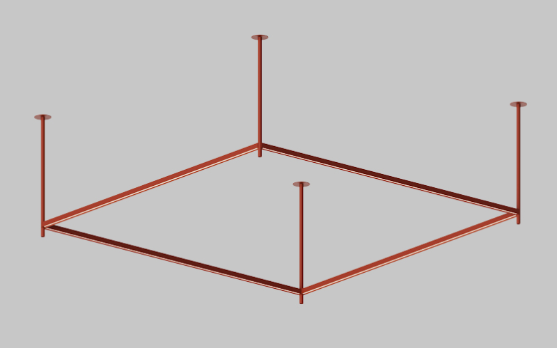 Eureka Lighting. 74510SDI-RECTANGLE. SEGMENT-RECTANGLE Ceiling Suspended.