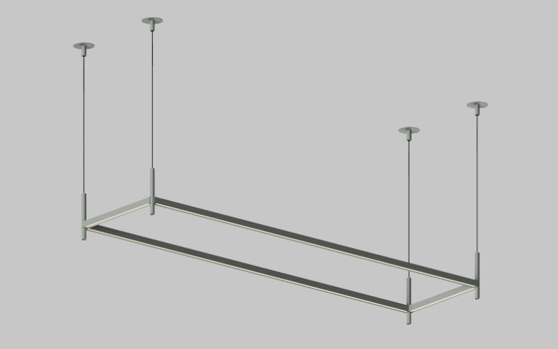 Eureka Lighting. 74510SDI-RECTANGLE. SEGMENT-RECTANGLE Ceiling Suspended.