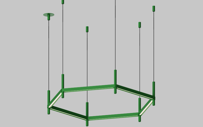 Eureka Lighting. 74510SDI-HEXAGON. SEGMENT-HEXAGON Ceiling Suspended.