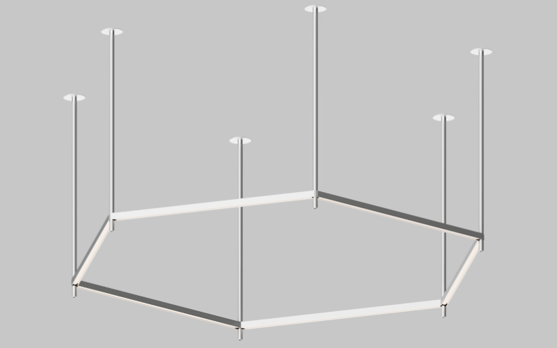 Eureka Lighting. 74510SDI-HEXAGON. SEGMENT-HEXAGON Ceiling Suspended.