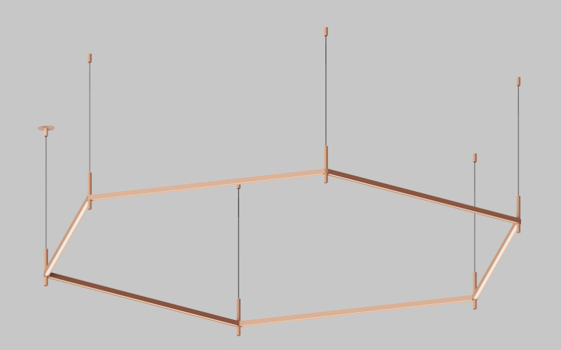 Eureka Lighting. 74510SDI-HEXAGON. SEGMENT-HEXAGON Ceiling Suspended.