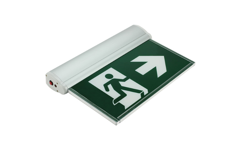 Exitronix. S900RM. Surface/Recessed Edge-Lit Running Man Exit.