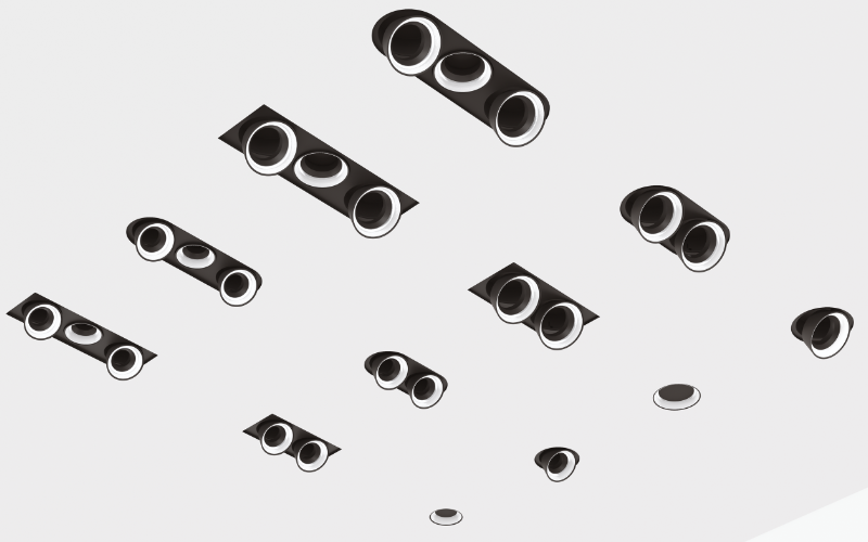 Fluxwerx. SK1M/Lx4. SPEAK RECESSED MULTIPLE 4''.