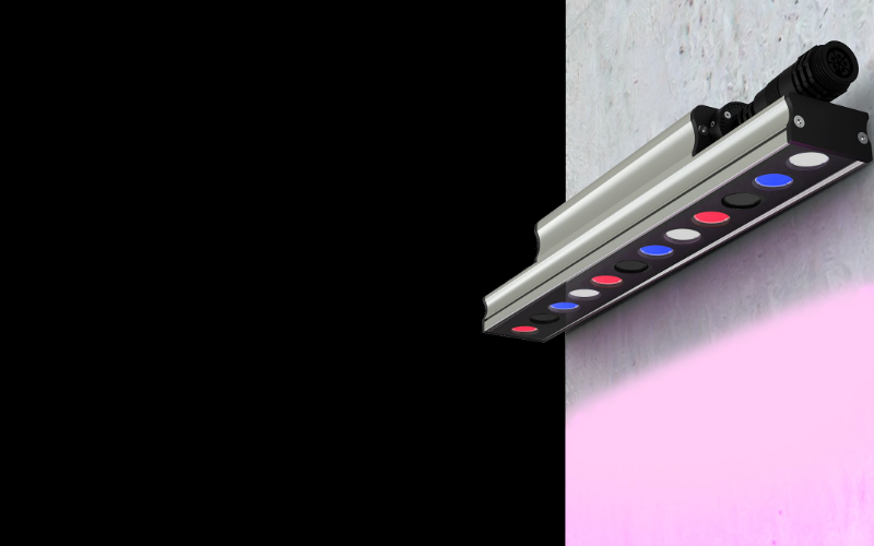 Insight Lighting. PEX. PILOT EXTERIOR LOW PROFILE COVE/GRAZER COLOR CHANGING AND ACTIVE WHITE.