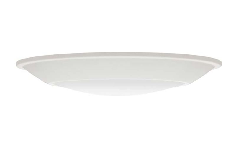 Juno. JSBT. Contractor Select 6'' SlimBasics Tapered Switchable White LED Surface Mount Disk Light.
