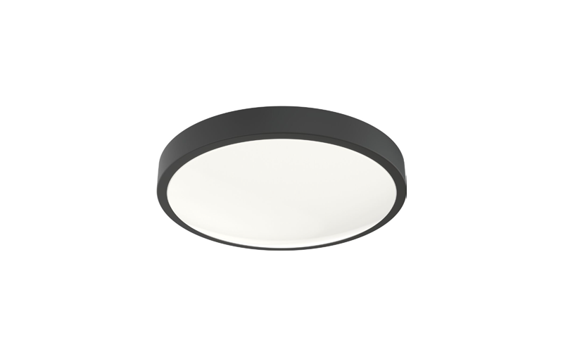 Juno. FMLACL. Lacuna LED Flush Mount Series 14'' Round Switchable White.