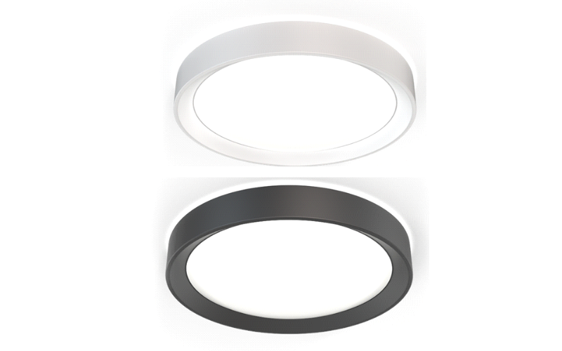 Juno. FMDR. Flush Mount Series 17'' Round Switchable White LED.