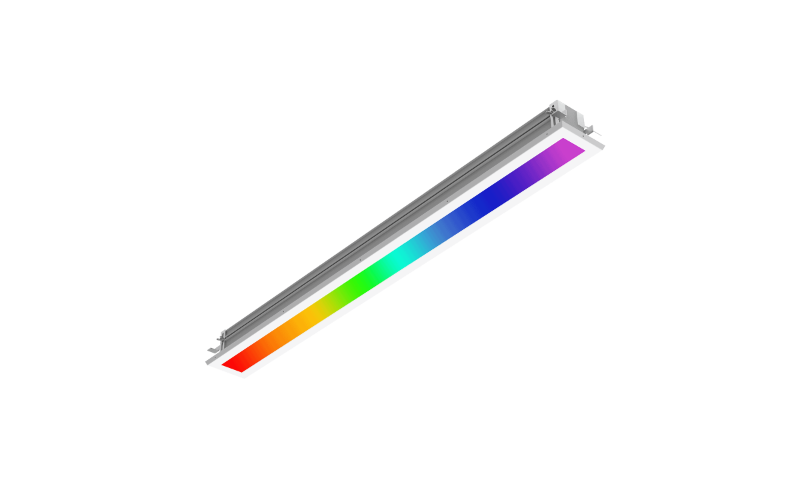 Kirlin Lighting. VRL-02CCM. Lighting for Patient Spaces Strait Secure RGBW Linear Slot.